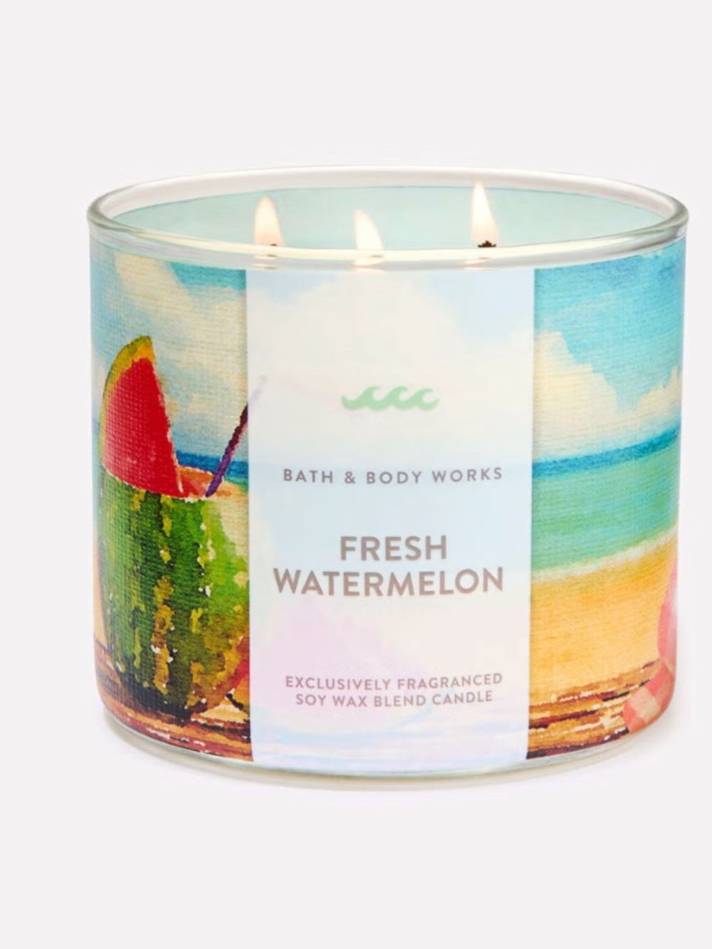 Bath & Body Works Fresh Watermelon 3-Wick Candle NEW